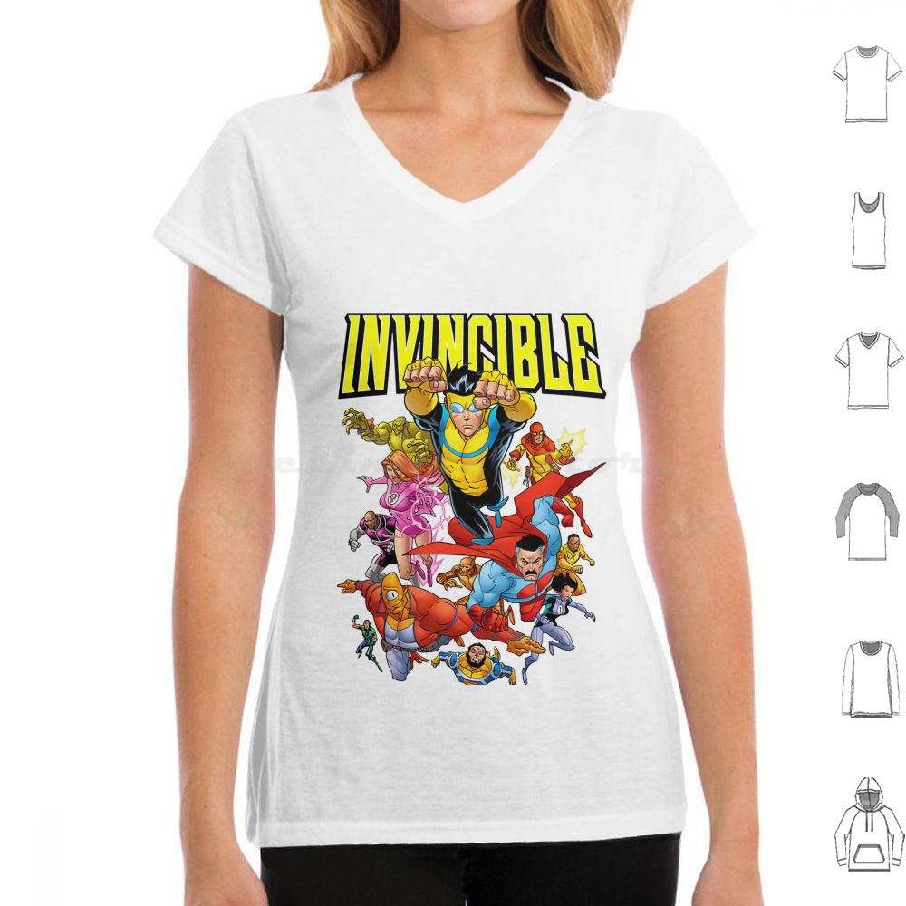 Invincible Invincible Cartoon T Shirt Cotton Men Women DIY Print Invincible Comics Anime Manga Invincible Comic Superhero Omni