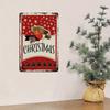 Vintage Tin Sign Snowman Christmas Wall Art Metal Decoration Gift