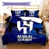 Al-Hilal Saudi FC Pattern Bedding,Quilt Set Quilt Cover Pillowcase Home Birthday Gift(1 * duvet cover + 2 * pillowcase, without core)