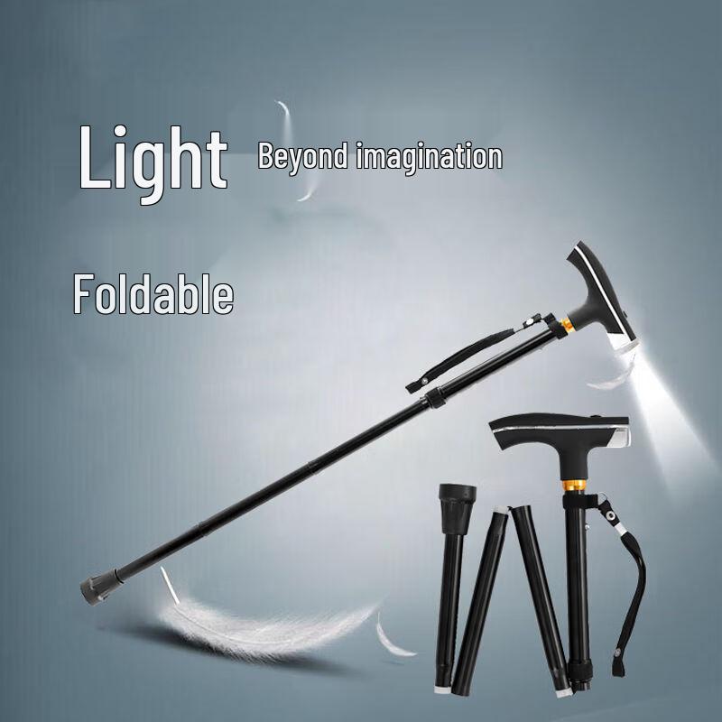 ML Folding Telescopic Walking Cane with Light