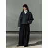 Shi Ji TR Pleated Cocoon Trousers: Autumn Mid-rise, Slimming, Versatile, and Casual Long Pants M7618