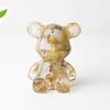 Crystal Resin Bear Sitting Figurine For Home Office Decor Gift For Friends