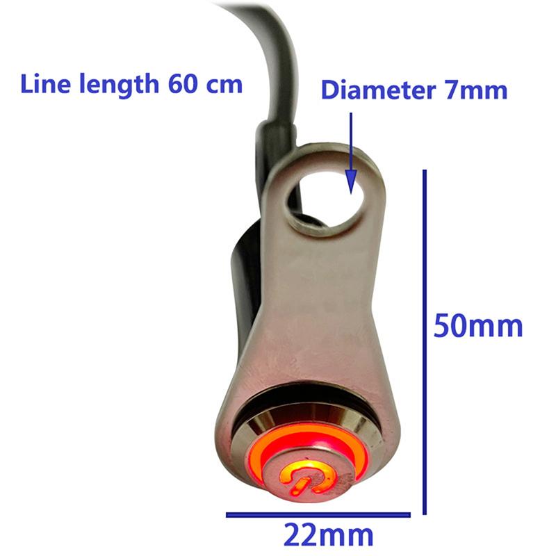 1pc Motorcycle Switch on+off Handheld Aluminum Alloy Waterproof 12V Fog Lamp Motorcycle Horn Button Switch Motorbike Accessories