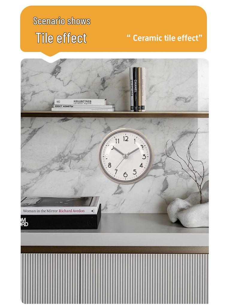 Mini Suction Cup Waterproof Wall Clock (Anti-Fog, 7cm) for Bathroom, Kitchen, or Toilet - Quartz Movement