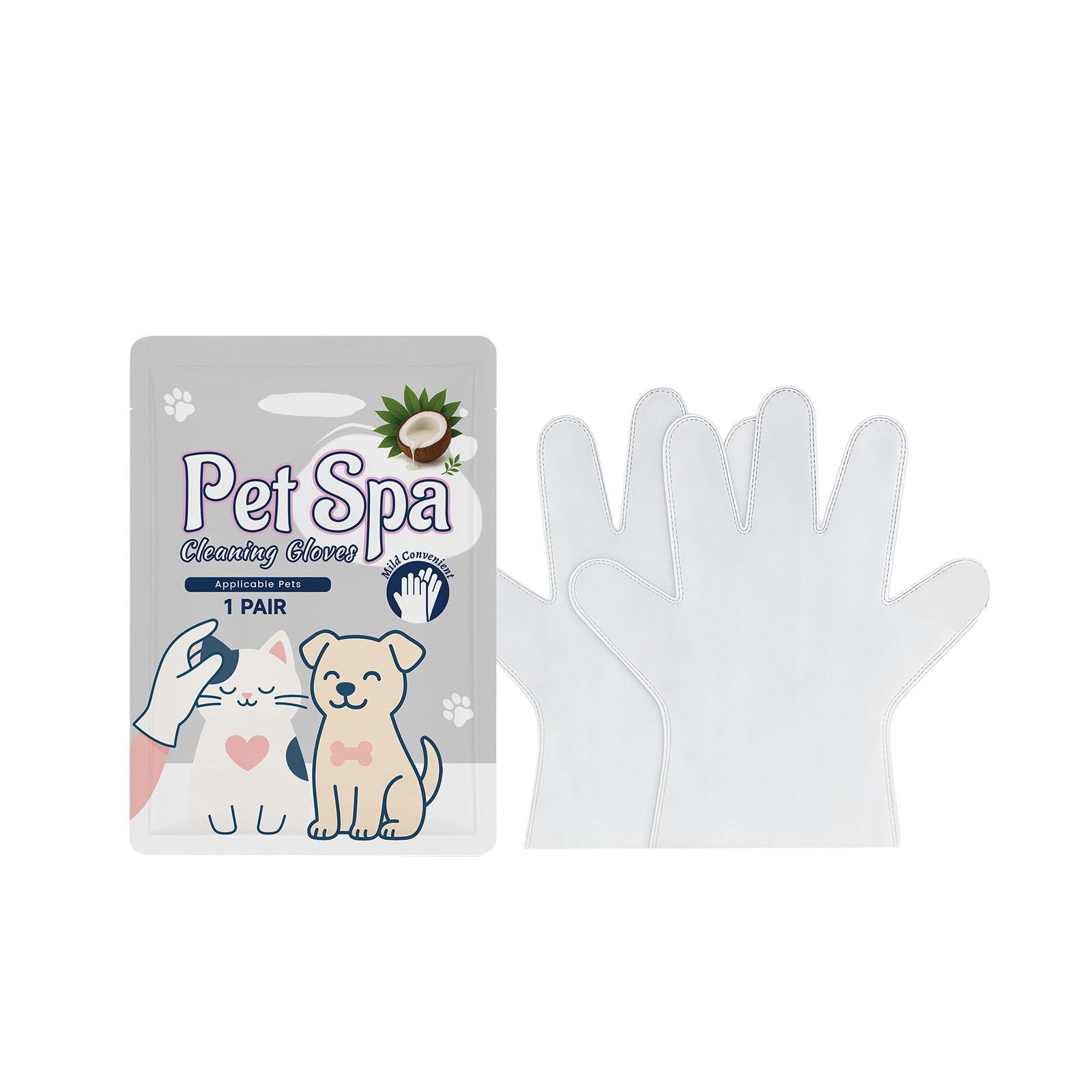 

2pc Pet Cleaning Gloves, Gentle , Suitable For Both Cats And Dogs, Disposable, Convenient And Hygienic For Grooming Loose . One Size