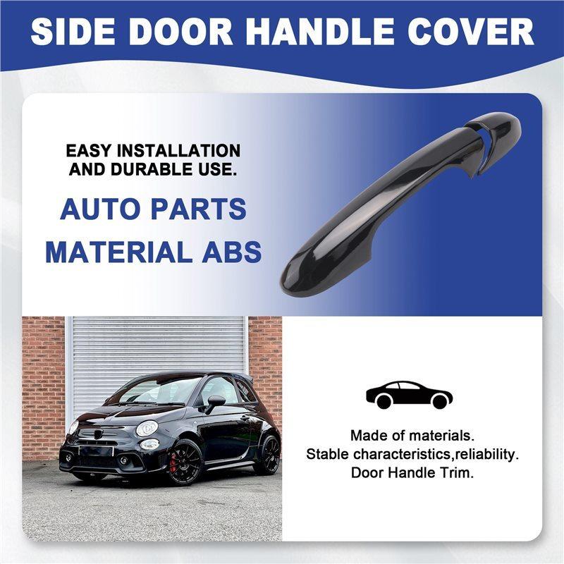 Protective Exterior Car Door Handle Cover Trim Side Handle For Fiat 500 Abarth 595 695