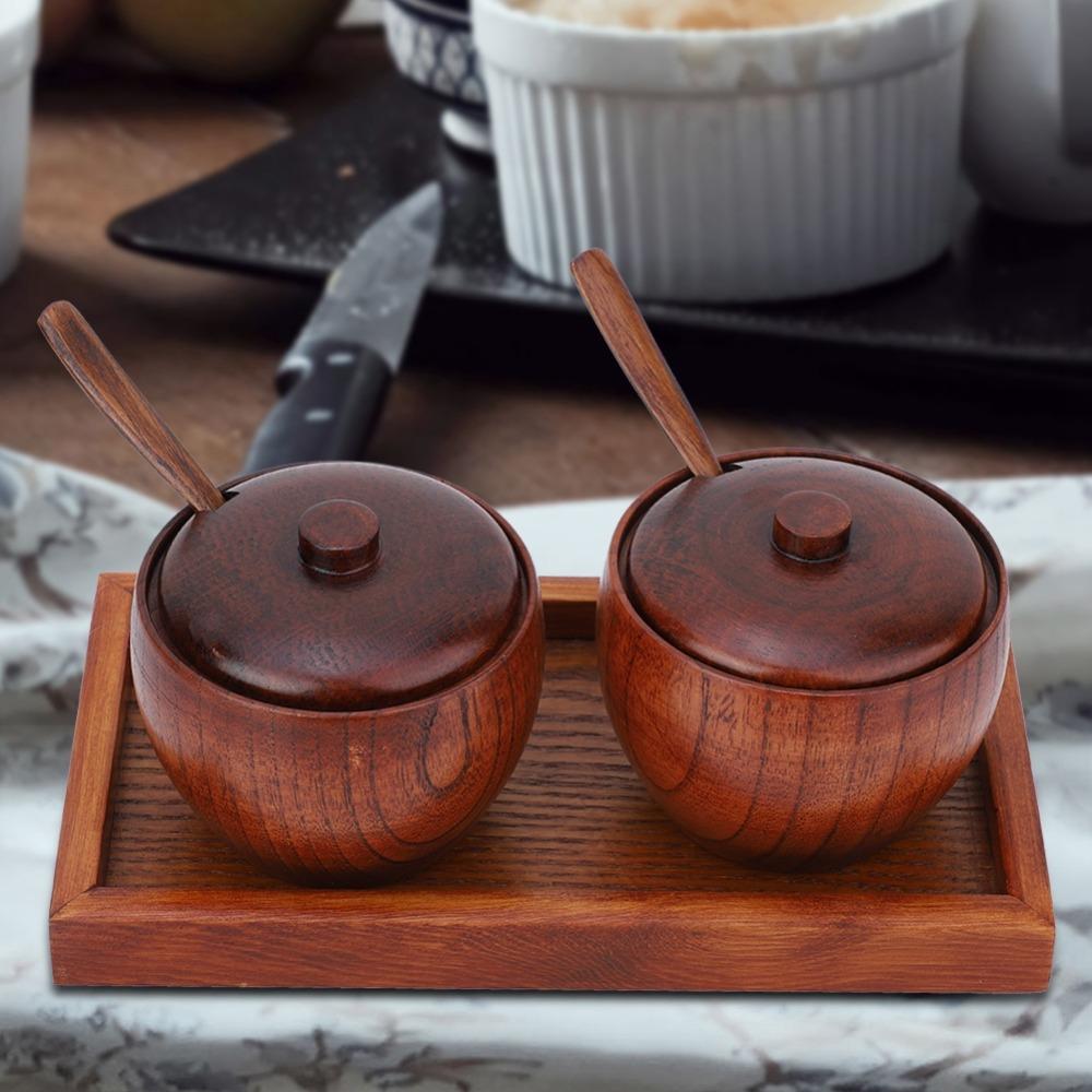 1 Set Matching Mini Spice Spoon Storage Jar Support Tray Included Organizer Set Barbecue Seasoning