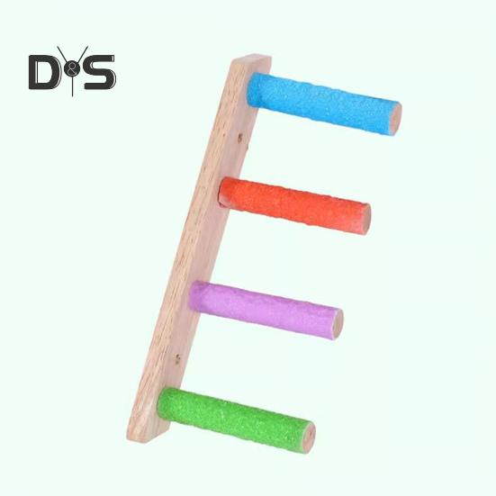 4/6/8 Steps Parrot Ladder Nature Wooden Birds Climbing Ladder Parakeet Play Exercise Stand Perch Birds Cage Accessories for Budgies Peony Parrots