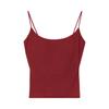 Spring and summer round neck basic design, threaded groove strip, high elasticity, slimming effect, no need to wear bra, camisole, vest