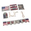 Independence Day Wooden Decoration Beautifully Designed Vibrant Colour Sturdy Patriotic Tray Wooden Ornament