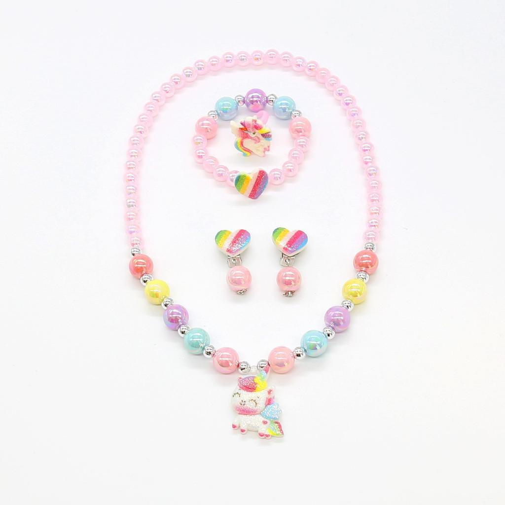 Unicorn princess accessories set, linking crown necklaces, headbands, girls' princess dress accessories, cross-border foreign trade