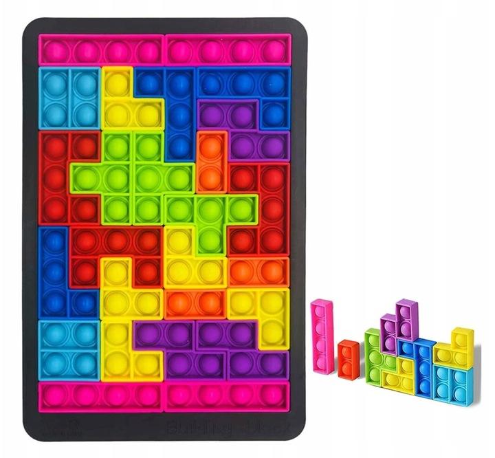 Pop It Klocki Popit Tetris Puzzle Układanka Bąbele
