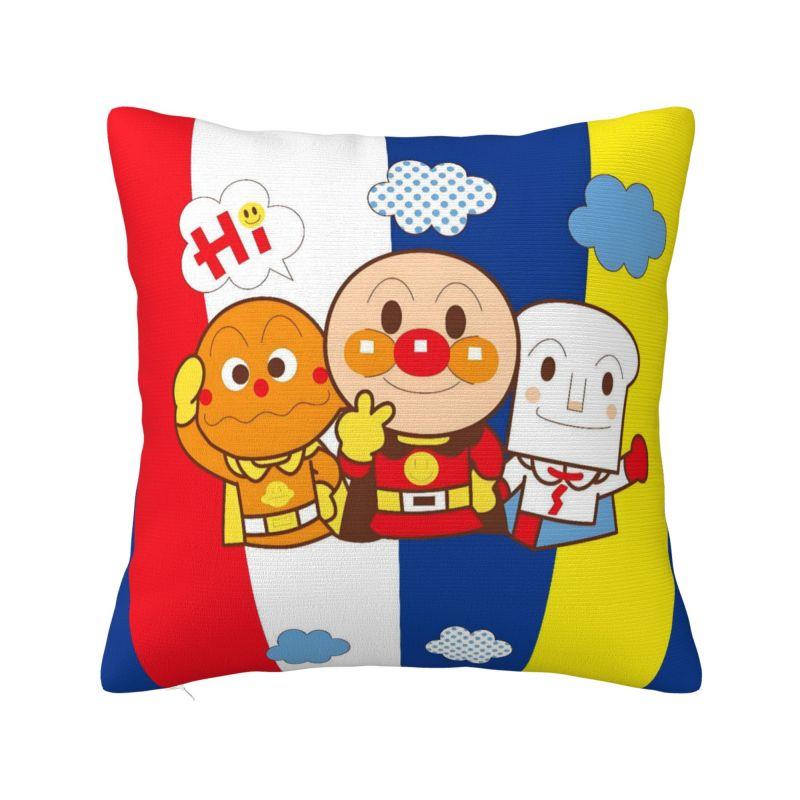 Custom Anpanmans Anime Cushion Covers Manga Cartoon Velvet Nordic Pillow Case