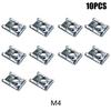 10Pcs M4/M5/M6/M8 Car Spring Steel U Type Clips With Thread Reed Nuts Auto Motor