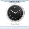 Bathroom Clock Minimalist with Suction Cup Wall Silent for Household Restroom Living Room