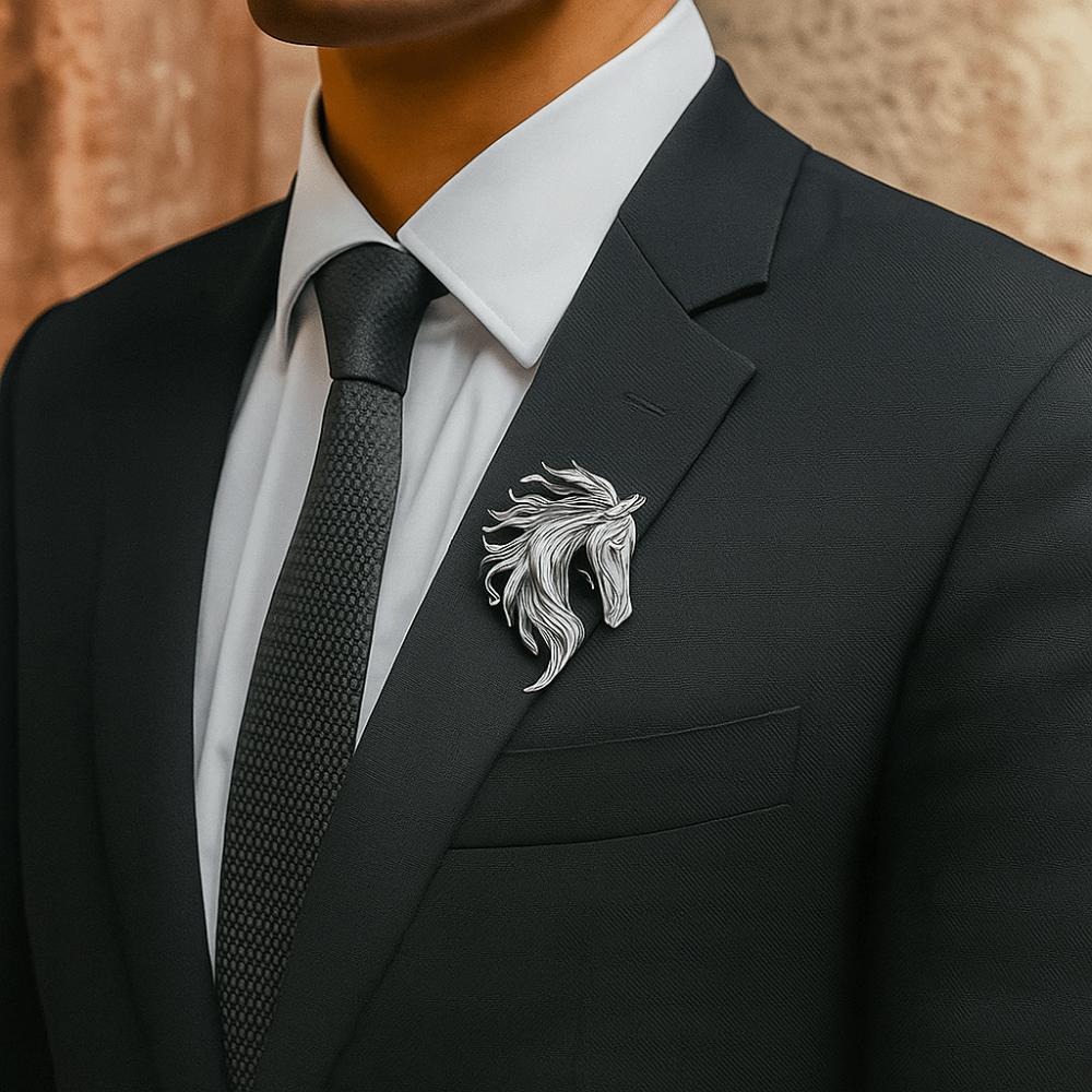Unisex Design Zodiac Animal Pins Elegant Animal Pins New Horse Head Brooches  Friends Gifts