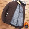 Men's Thick Velvet Winter Jacket - Loose Fit, Warm Cotton Coat for Middle-Aged & Elderly