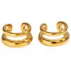 Minimalist Clip-On Ear Cuff Earrings Pair, No Piercing Outer Ear Accessory for Everyday Styling, Dates and Travel