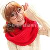 Unisex Knitted Infinity Scarf Double Loop Warm Winter Neck Warmer Cable Stitch Solid Color