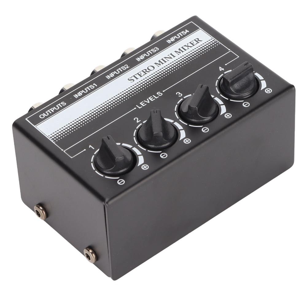 Separate Volume Knobs Stereo Mini Mixer Support 4 in 1 Out Stereo Splitte  Console