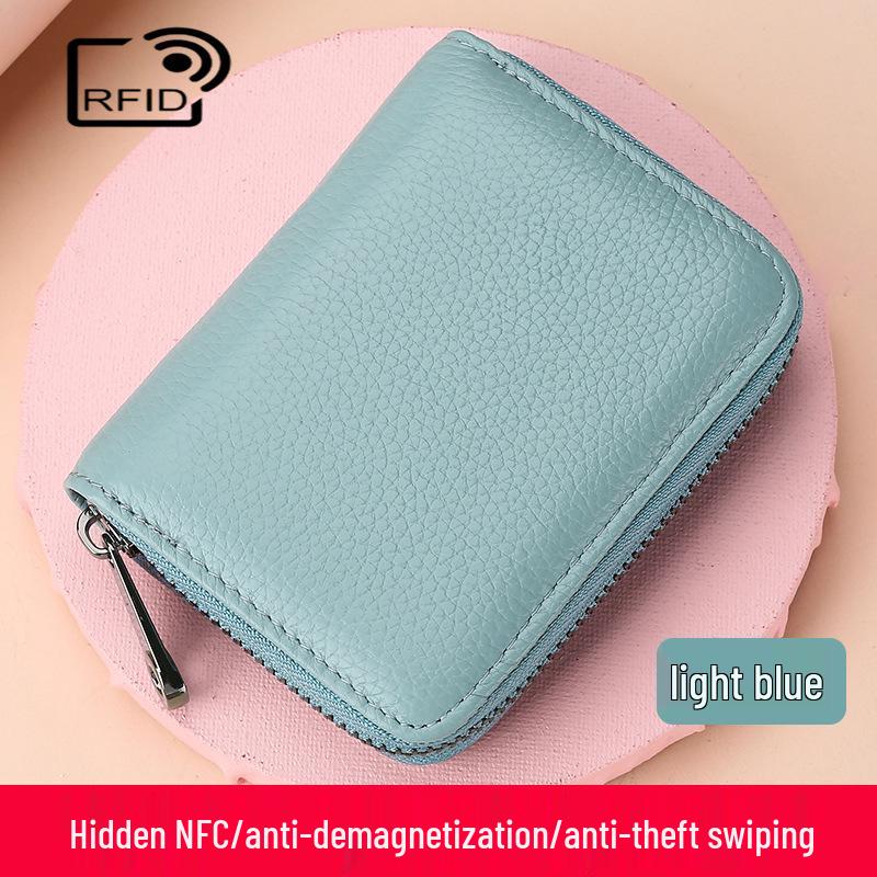 Genuine Leather Multi-Card Holder for Men & Women with Customizable Slots