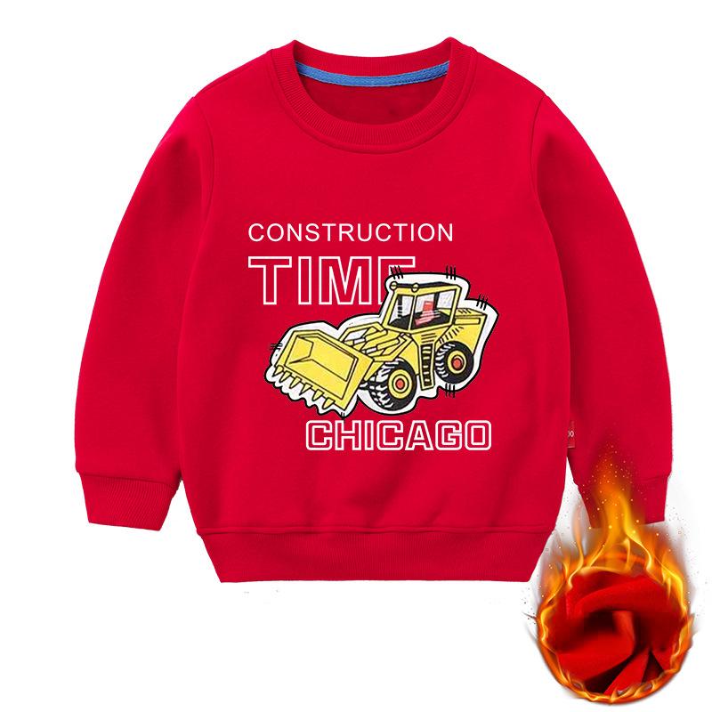 

Детская флисовая толстовка с капюшоном, зимняя теплая футболка для мальчиков и девочек 90cm