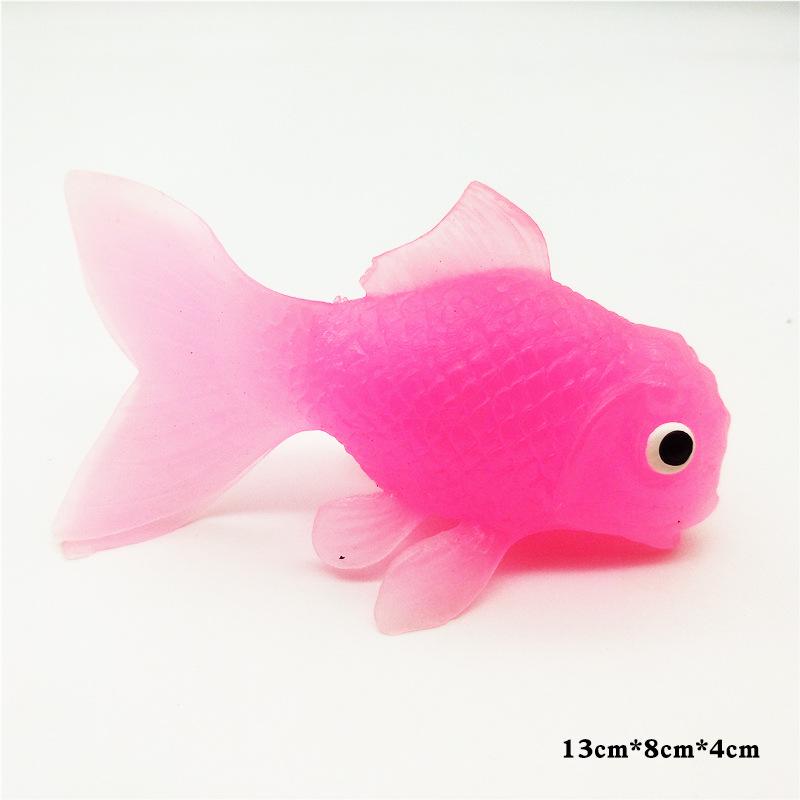 Large Soft Gel Simulation Goldfish Toy for Children - Fake Colorful Fish Model for Catching and Water Play