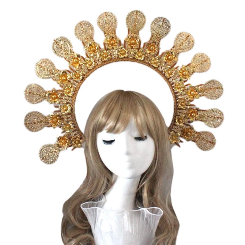 

Лолита нимб корона тиара повязка на голову сделай сам барочная корона богини головной убор обруч для волос пакет материалов косплей барочная тиара