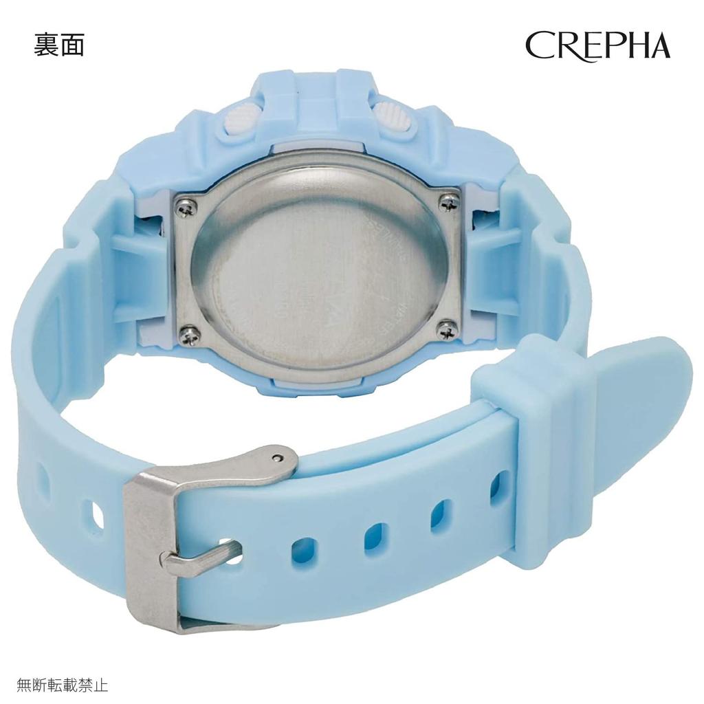 CREPHA Digital Watch TELVA Multifunctional Water Resistant Stopwatch Cute Urethane Strap Light Blue Sports (Klepha) (5 ATM) TE-D280-LB