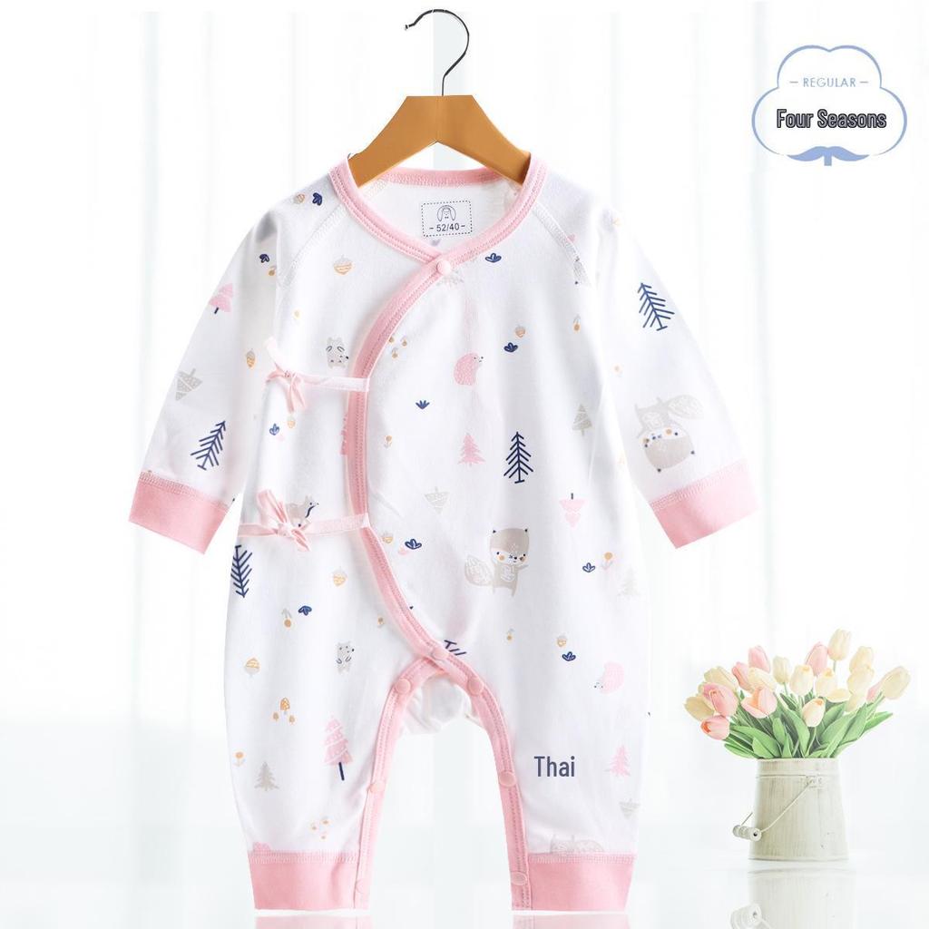 Newborn Baby Jumpsuit - Pure Cotton, Spring & Autumn, 0-6 Months, Base Layer & Crawling Rompers.