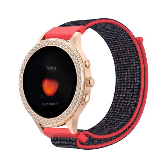 Ersatz 18mm Nylon Gewebtes Atmungsaktives Uhrenarmband Armband für F-ossil Gen 4