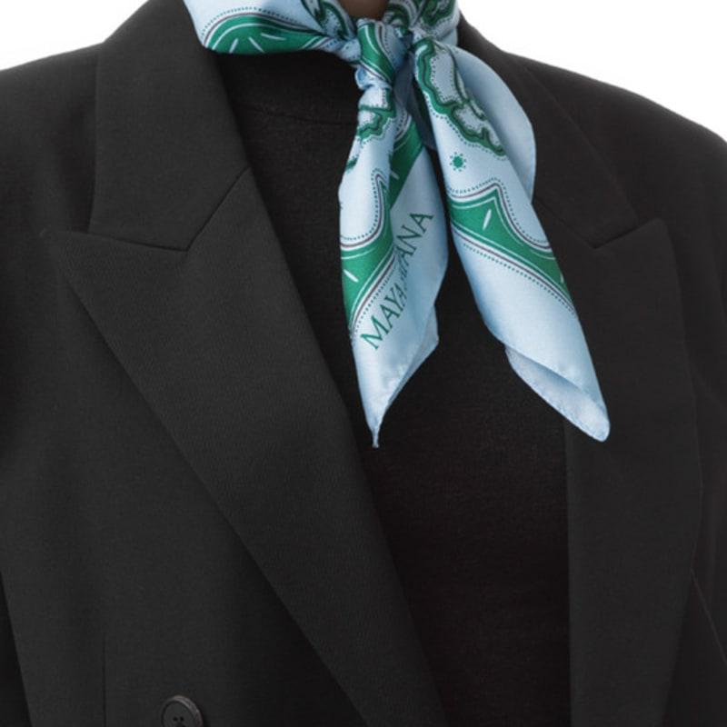 MAYA SAPANA Printed Silk Square Mini Scarf - Summer Song