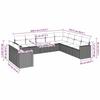 10 Piece Garden Sofa Set with Cushions Brown Poly Rattan