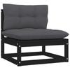 Day and Night - Day and Night Central Garden Sofa and Anthracite Gray Cushions Acacia Wood