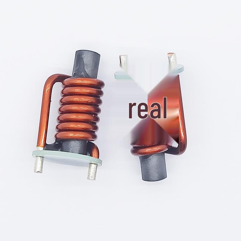 Inductor R6*25: 7-Turn Magnetic Rod, 1.0uH, 17A, Vertical Base Plate, 2.0 Motor Wire Wound, 12.5mm Pin Pitch