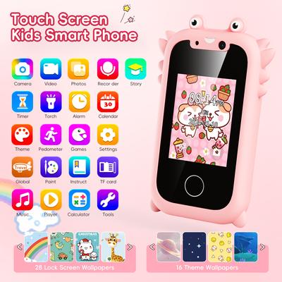 Kids Smart Phone Toys for Boys Girls Christmas Gifts Touchscreen Toddler Learning Cell Toy Phone with Camera Game Music Player