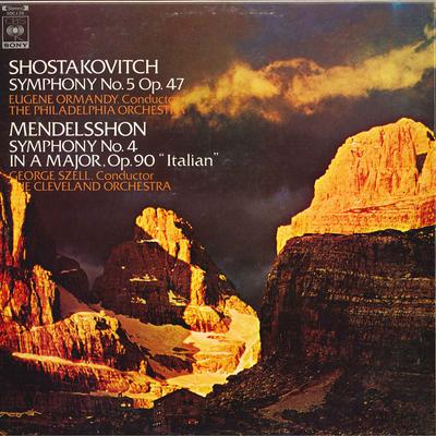 LP Record SHOSTAKOVICH MENDELSSHON - Symphony No.5 OP/47 Symphony No.4 I SOCJ26 CBS SONY Japan Classical Used