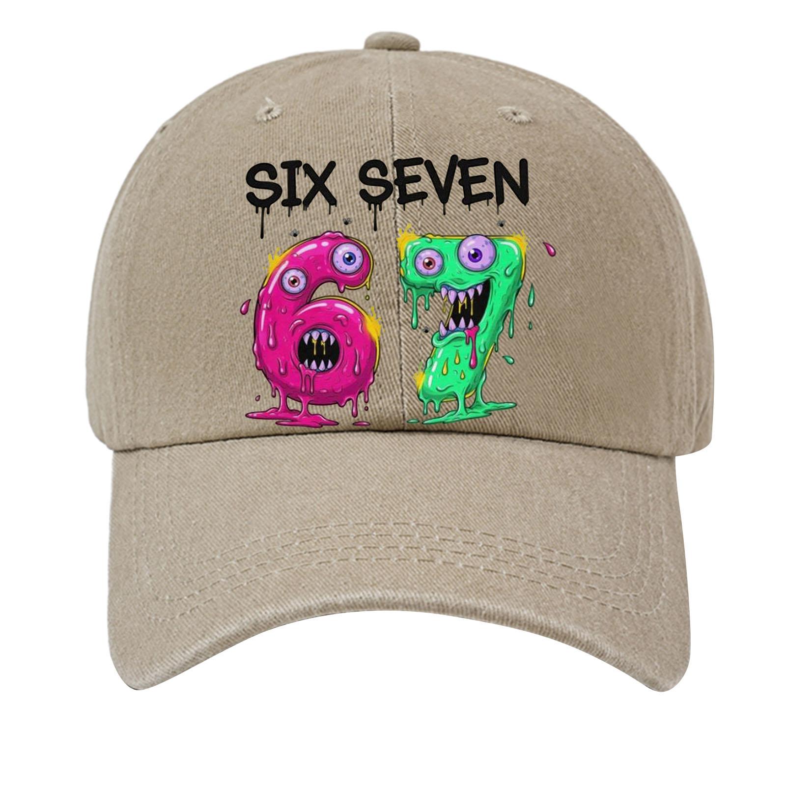 

Washed Cotton Baseball Cap With Printed Distressed Soft Top Denim Hat For Men, European And American Retro Hat бежевий