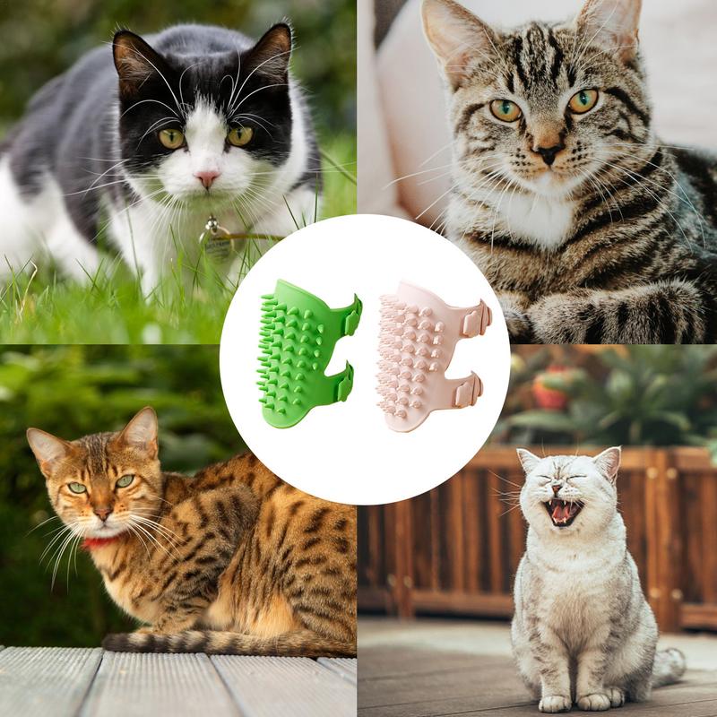 Cat Corner Brush Wall Brush For Cats Pet Self Groomer Cat Wall Scratcher Wall Brush For Cats Universal Silicone With Adjustable