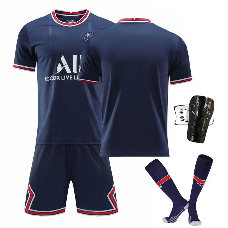 21-22 Paris Home Court 30 7 Mbappe No. 10 Neymar 4 Football Jersey Sportswear Set