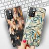 Redmi 9 Fall für Xiaomi Redmi 10 Fall Gehärtetes Glas Abdeckung Redmi 9a 9c Nfc 8a 8 7a 6a Hinweis 8 9 10 Pro Zurück Feder Gemalt Coque