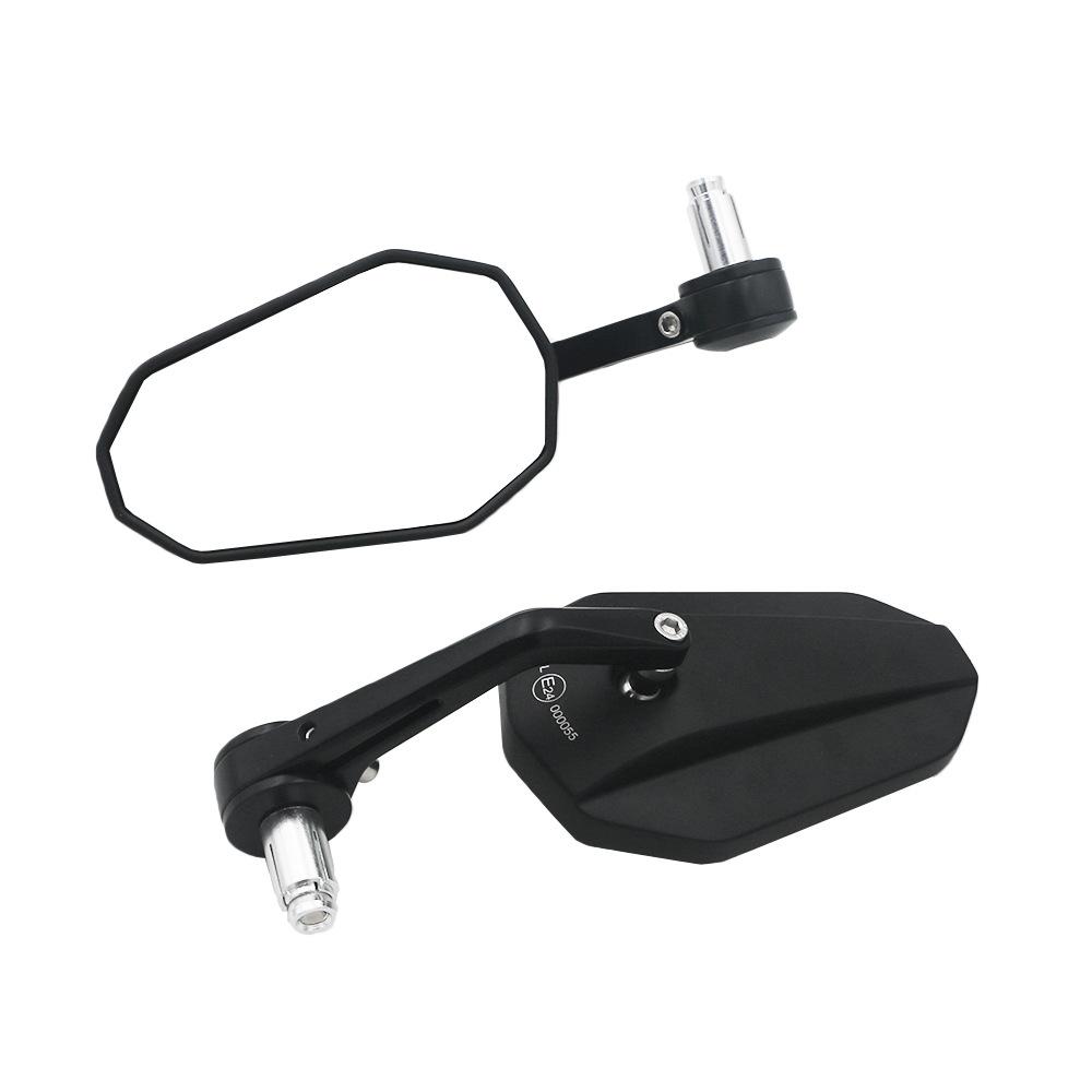 Motorcycle Rear View Mirror Black 7/8" or 1" Round CNC Cafe Racer Parts Motorcycle Side Mirror Bar End Motorbike for Kawasaki