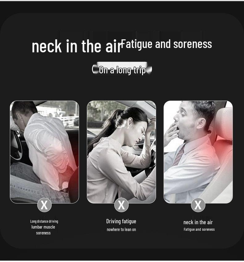 Univerzální prodyšný polštář pro oporu hlavy, krku a beder pro ideální L6L7L8L9 - Celoroční doplněk do interiéru vozu