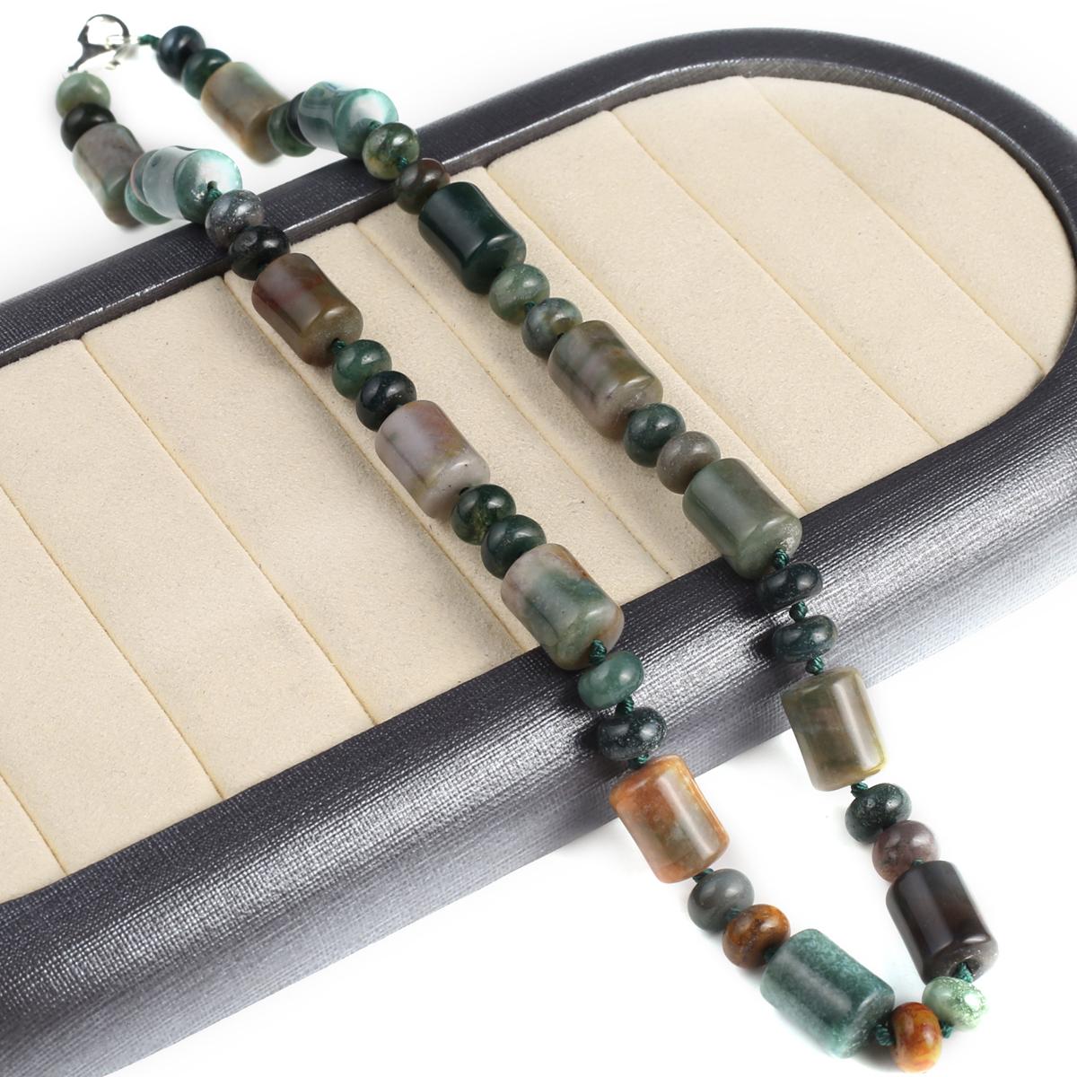 

Женское ожерелье из натурального камня, индийские агаты, ожерелье, нерегулярные бусины, подвески для подарка на день рождения, длина 45 см 45cm