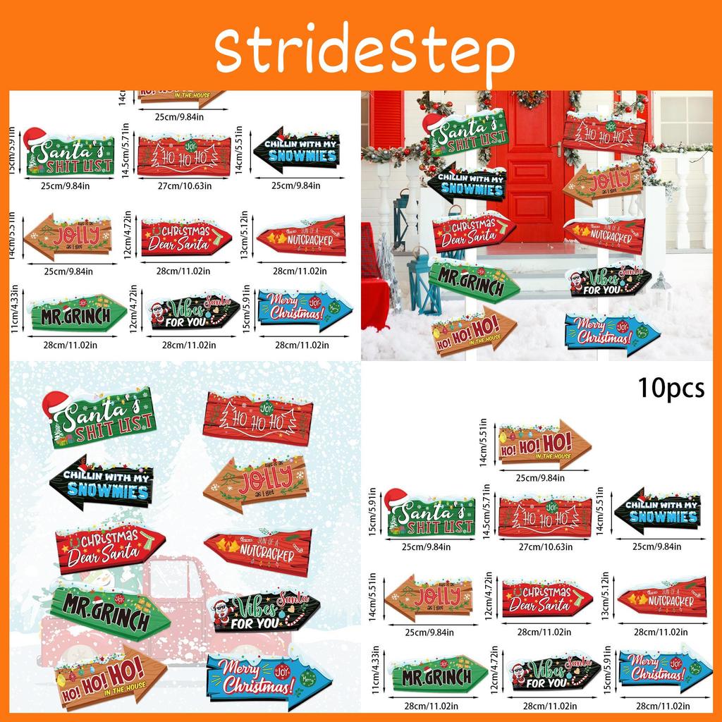 Christmas Festival Signage Set With Paper Direction Signs For Outdoor Festive Decor