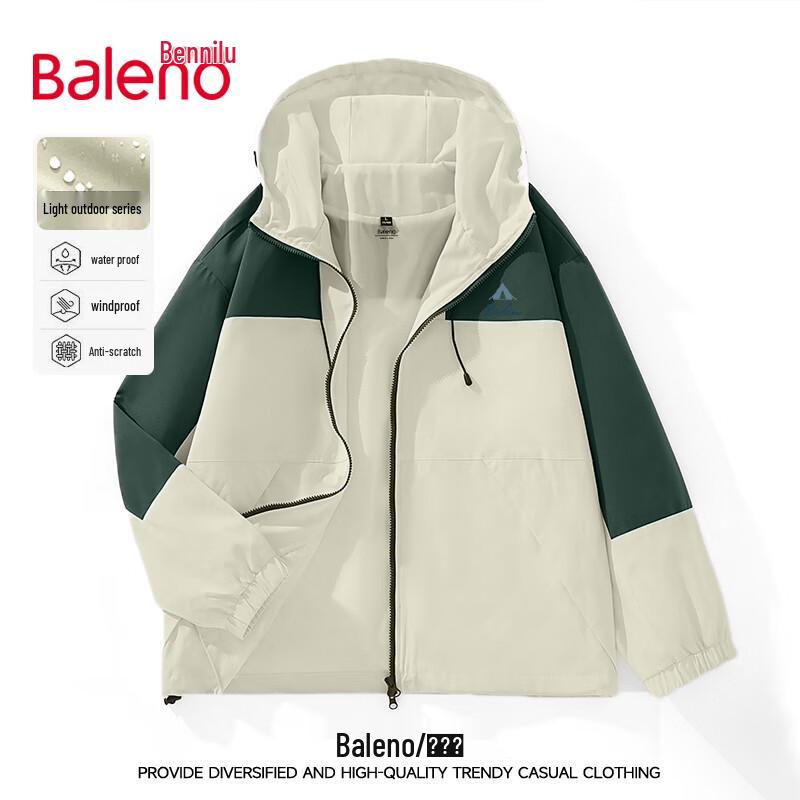 

Baleno Men s Outdoor Color-block Windproof Waterproof Hooded Jacket 4XL