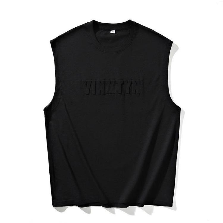 

Summer Casual Sports Sleeveless T Shirt Round Neck Kam Shoulder Fat Plus Size Men s Bottom 10XL