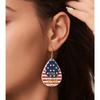 10 Pairs Earrings Flag Patriotic Women 250th Anniversary Red White Blue Lightweight Earrings Celebration Jewelry Gift Wholesale