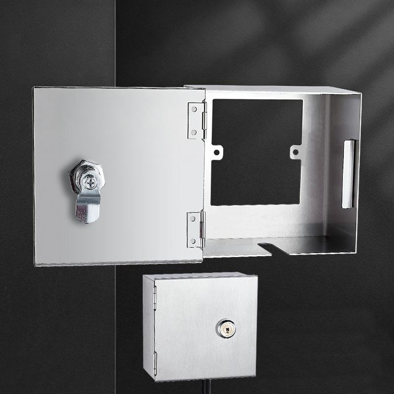 Stainless Steel Anti-Theft Socket Protection Box Heavy-Duty Vandal-Proof Scratch Resistant for Residential Community Use