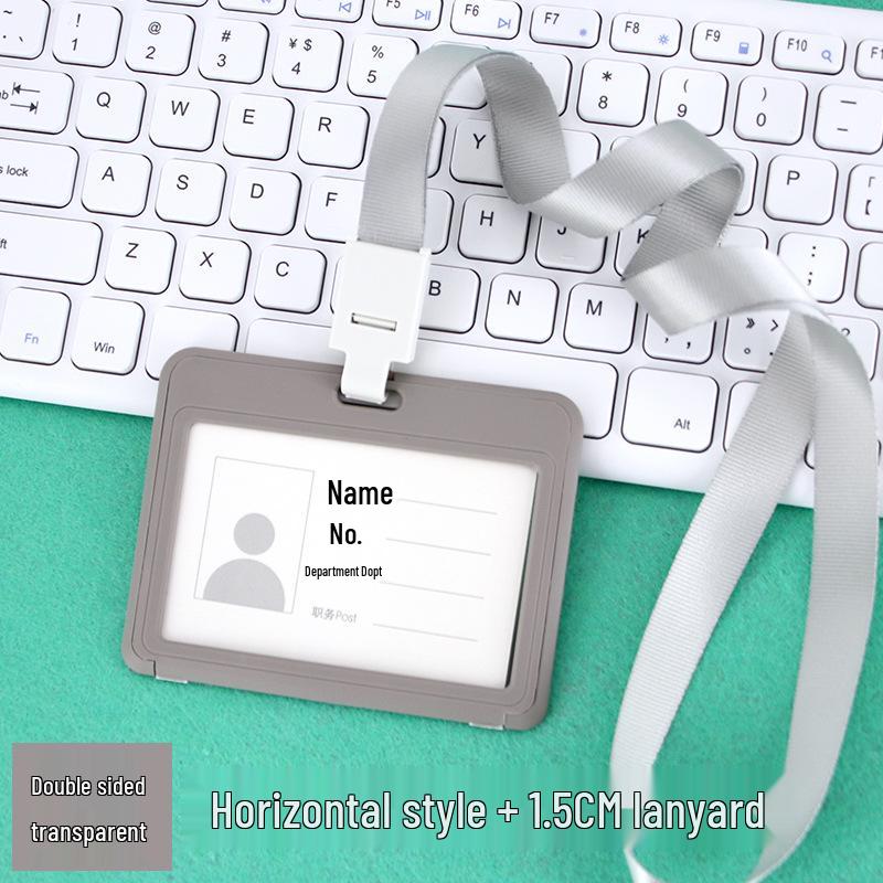 Youhe 6076 Employee ID Badge Holder with Lanyard, Customizable Work ID Card Holder.
